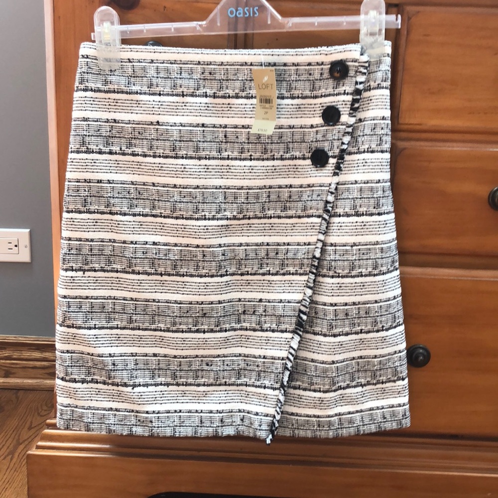 LOFT Black & White Skirt